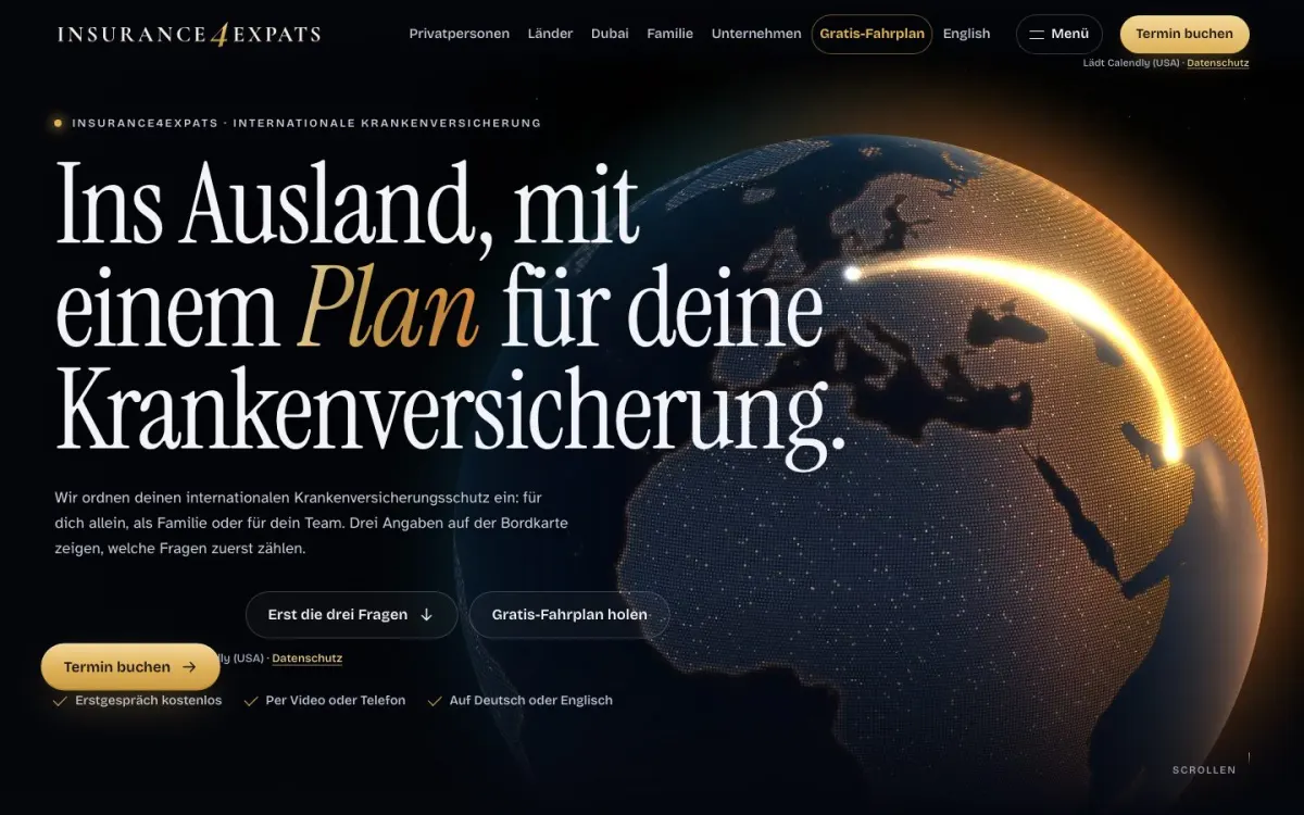 Home page of insurance4expats.com