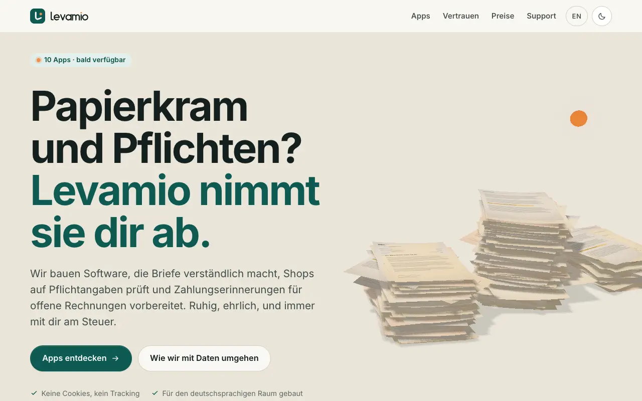 Home page of Levamio