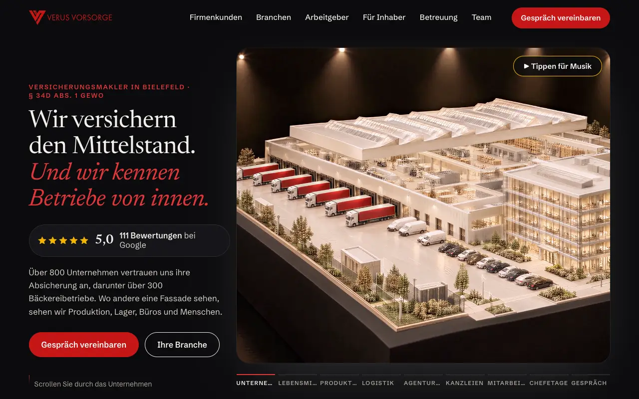 Home page of Verus Vorsorge